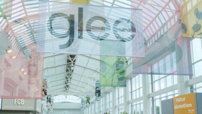 Glee sign hanging in the entry hall